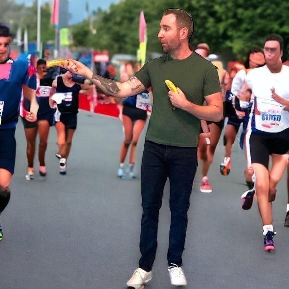 Banana Republic Crew Neck Green Short Sleeve Shirt - Medium - Picture 3 of 9